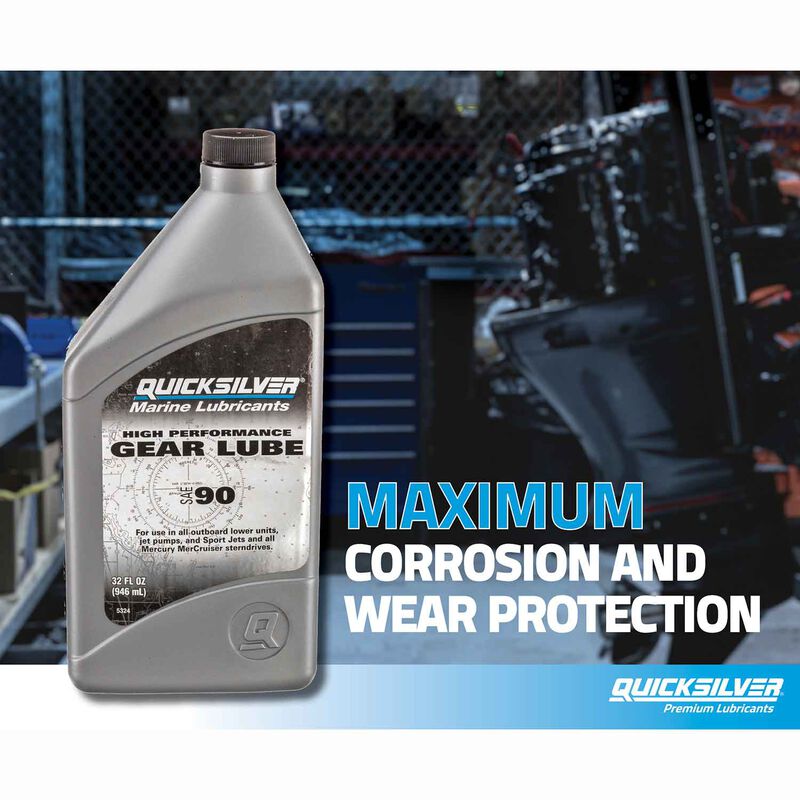 Quicksilver High Performance 90W Gear Lube, 2.5 Gallons image number 4