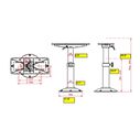 16 1/2" - 26 13/16" Adjustable Height Fixed Pedestal Table Column image number 1