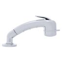 Deck-Mount Sprayer Small Chrome Sprayer w/Elbow, 6' White Rubber Hose, Ultra-Low Profile Holder image number 2