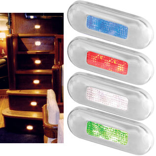 LED Step Lamp with Polished 316 Stainless-Steel Rim