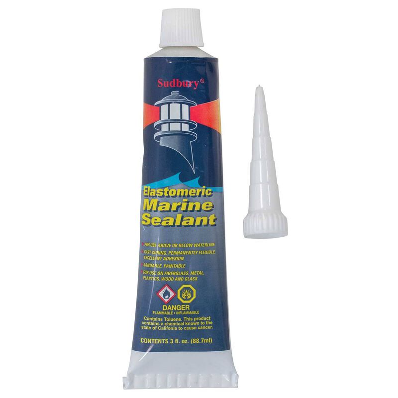 SUDBURY OnePart Marine Grade Elastomeric Sealant, White, 3 oz. West
