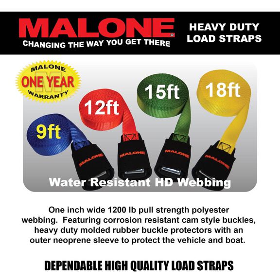 15' Load Strap with Foam Buckle Sleeve, 2-Pack image number 1
