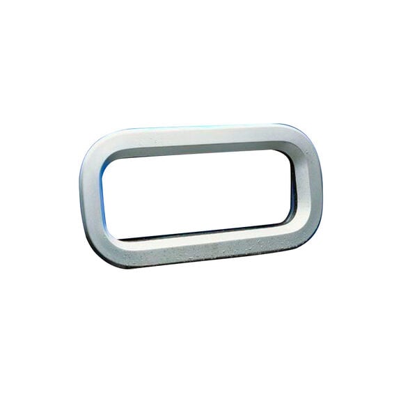 Lewmar Atlantic Portlight Size 60 - Thick Valance - Smoke Acrylic / Silver Frame image number 1
