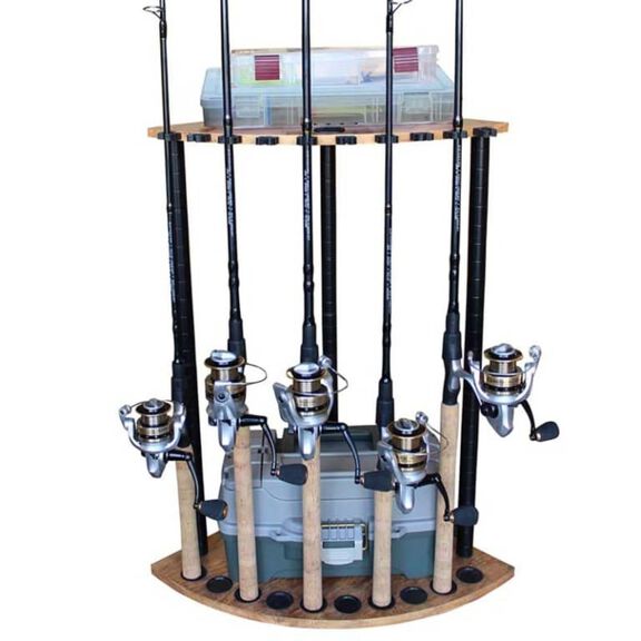 American Cherry 10 Rod Corner Rack image number 0