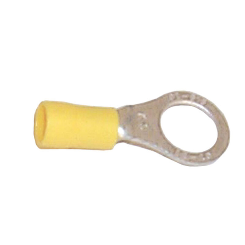 12-10 AWG Ring Terminals, 3/8", Yellow, 100-Pack image number 0