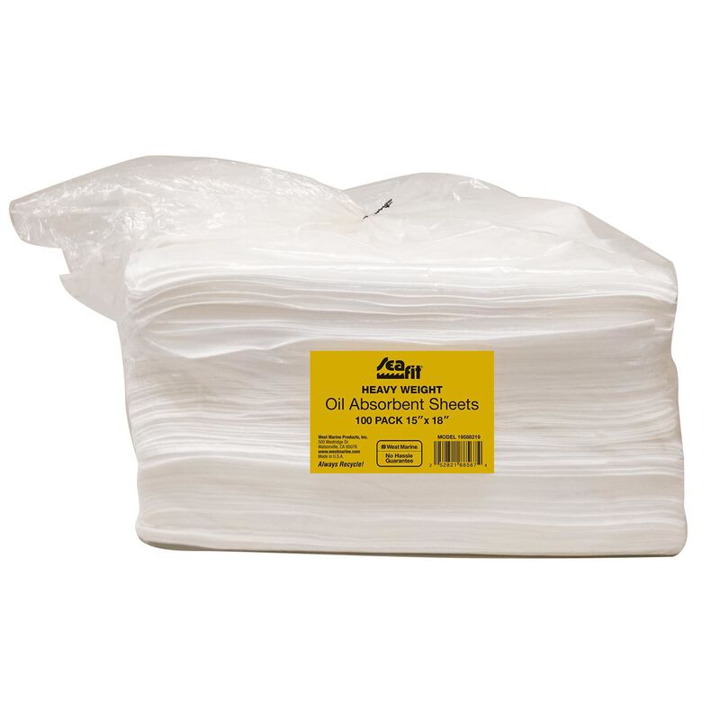 18" x 15" Heavy Weight Oil Absorbent Sheets, 100-Pack image number 0