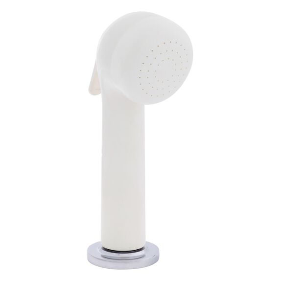 Deck-Mount Sprayer Large Warm White Sprayer No Hook, 6' White Rubber Hose, Ultra-Low Profile Holder image number 0