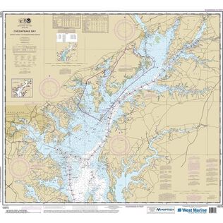 Maptech&reg; NOAA Recreational Waterproof Chart-Chesapeake Bay Sandy Point to Susquehanna River, 12273