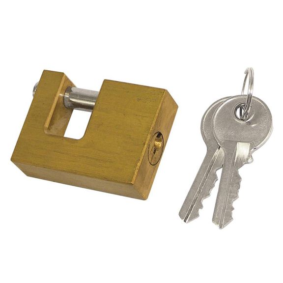 Trailer Coupler Lock, Brass with Stainless Steel Pin image number 0