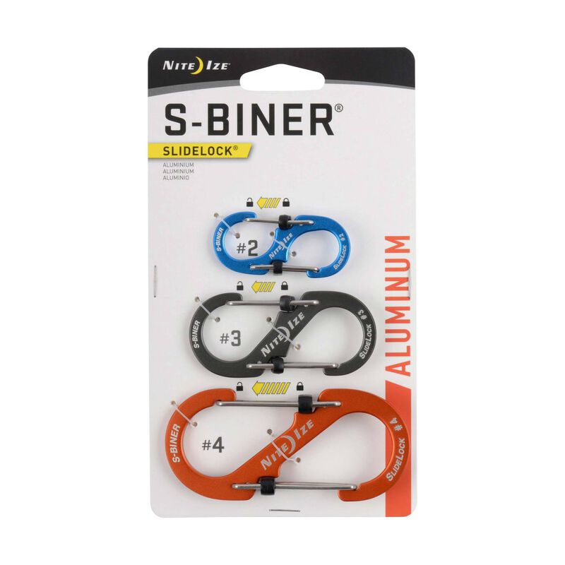 S-Biner® SlideLock® Aluminum Dual Carabiner, 3-Pack image number null