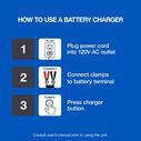 25 Amp Portable Battery Charger With Automatic Battery Type Detection, Lithium Compatibility, Voltage Tester and 75 Amp Engine Start Mode image number 1