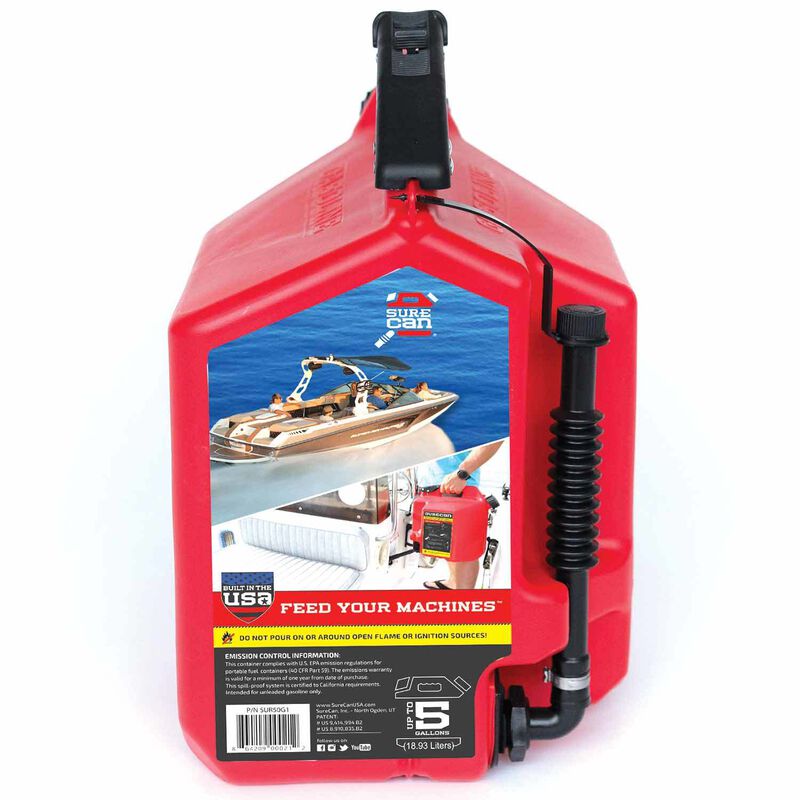 SURECAN 5 Gallon Gas Can West Marine