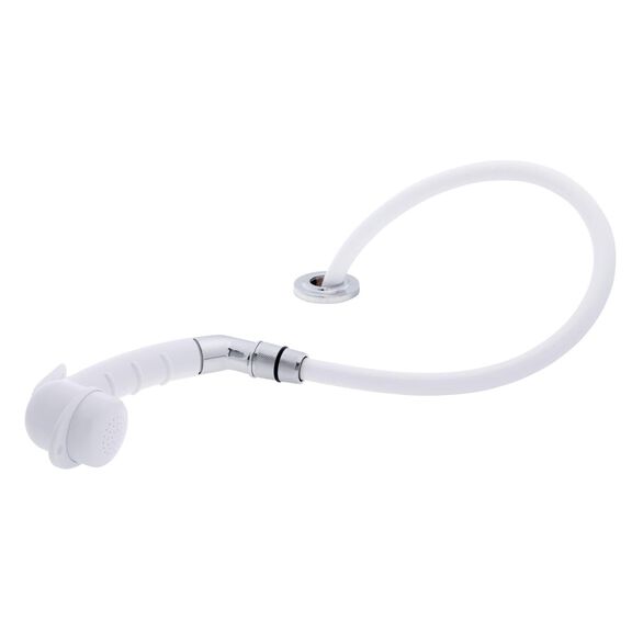 Deck-Mount Sprayer Small Arctic White Sprayer w/Elbow, 10' White Rubber Hose, Low Profile Holder image number 1