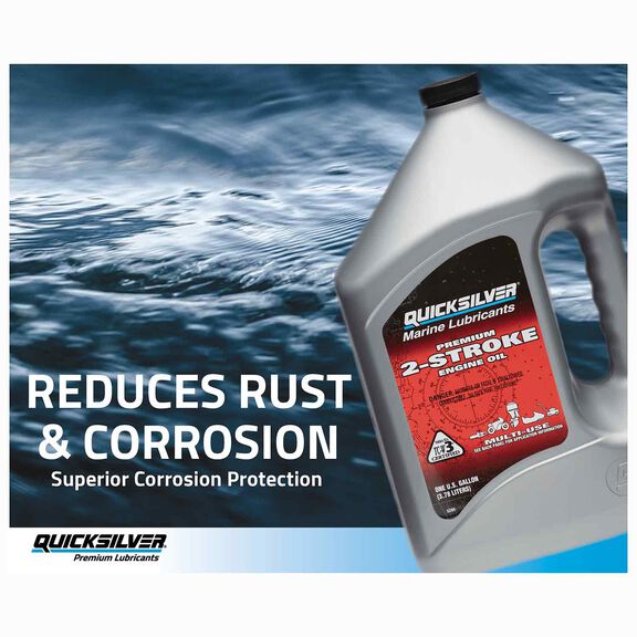 Premium 2-Cycle TC-W3 Outboard Oil, 2.5 Gallons image number 2