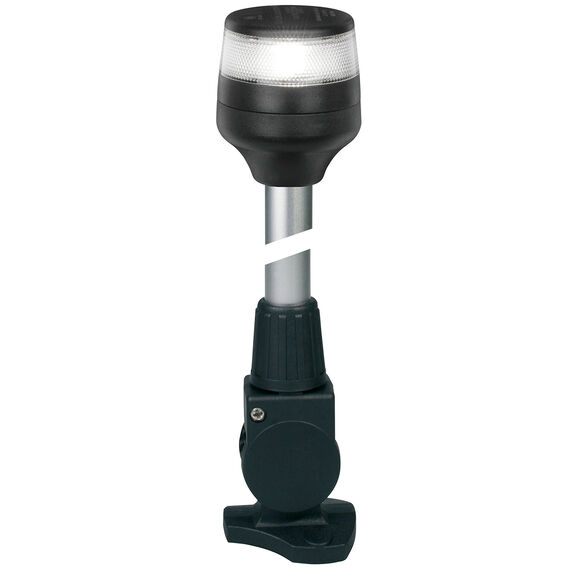 Base Mount Fold-Down LED All-Round Navigation Pole Light, Black Housing, 24", 2 Nautical Miles Visibility image number 0