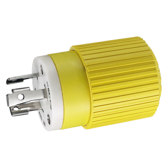 Hubbell Marine Twist-Lock Plug, 30A 125V, Yellow (B-Line) image number 0