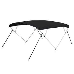 Sun-DURA&reg; Marine Polyester 4-Bow Round Tube Bimini Top Complete Kit- 8'L x 48"H - Fits 85"-90" Width