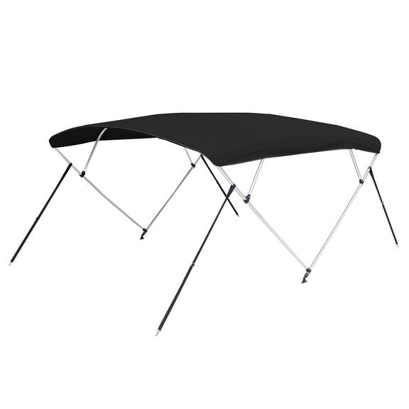 Sun-DURA&reg; Marine Polyester 4-Bow Round Tube Bimini Top Complete Kit- 8'L x 48"H - Fits 85"-90" Width image number 0