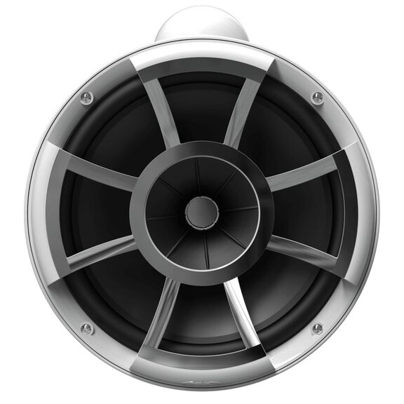 Wet Sounds REV 10 White V2 Revolution Series 10" Marine Tower Speakers with Silver Aluminum Fixed Clamps (Pair) image number 2