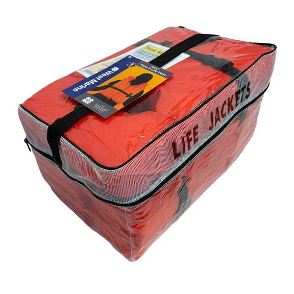 Adult Type II Life Jacket, 4-Pack, Orange image number 0