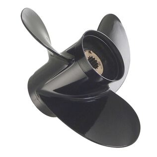 13 1/4" x 17" Quicksilver Black Diamond 3-Blade, RH, Aluminum Propeller