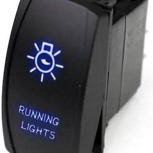 LED Rocker Switch W/ Blue LED Radiance Running Lights
