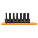 7 Piece 1/2" Drive Hex Bit Impact Metric Socket Set image number 1