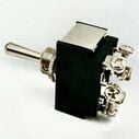 Chrome Plated Toggle Switch, (On)/Off/(On), DPDT image number 1