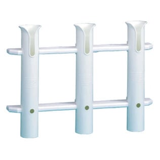 White Polypropylene Three Tube Rod Holder