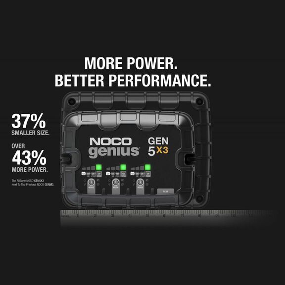 Noco Genius GENPRO5X3 Onboard Waterproof Marine Battery Charger with Precision Smart Charging, Battery Repair Mode and Advanced Temperature Compensation, 15 Amp, 12V, 3-Bank image number 2