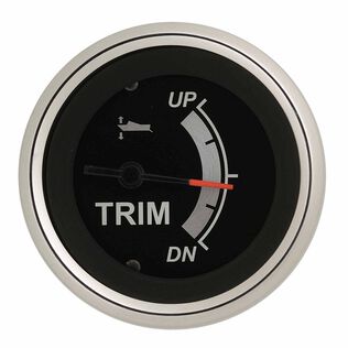 Black Sterling Series Trim Gauge, Evinrude/Johnson, Suzuki 4-Stroke 2002 & Up