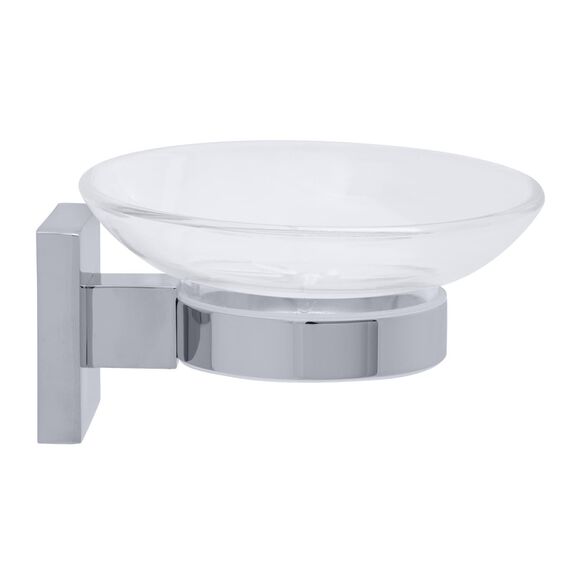 Erissa Soap Dish Plastic Dish Chrome image number 1