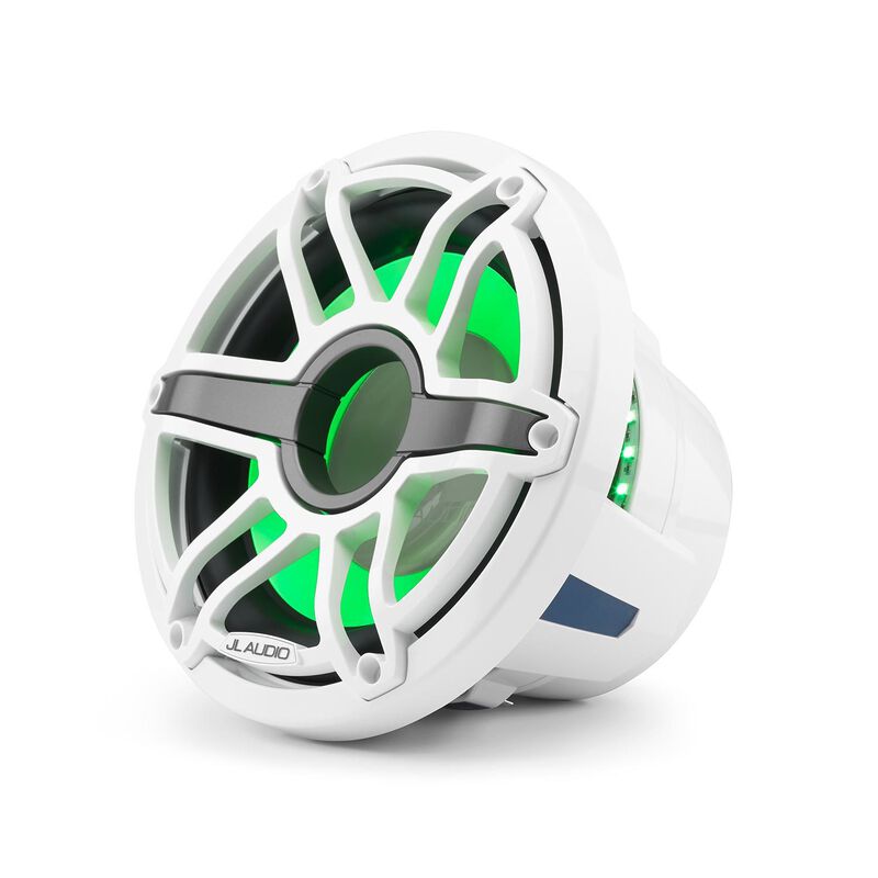 M6-10IB-S-GwGw-i-4 10" Marine Subwoofer Driver, White Sport Grille with RGB LED Lighting image number 1