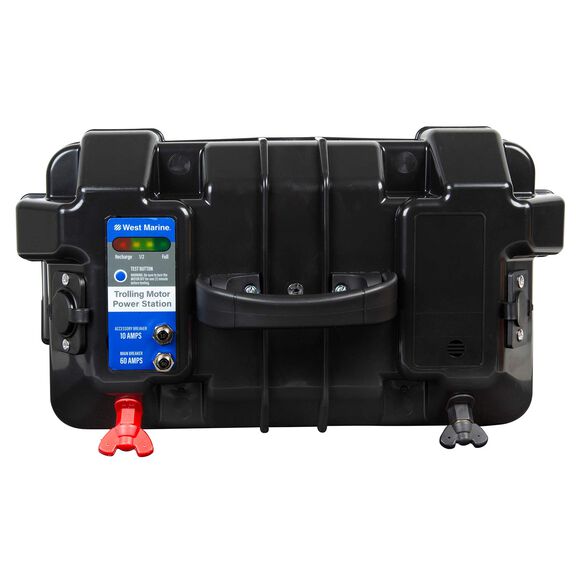 Trolling Motor Power Station Battery Box, Group 24 & 27 Battery Sizes, 2-Port USB, 12V Power Socket image number 1