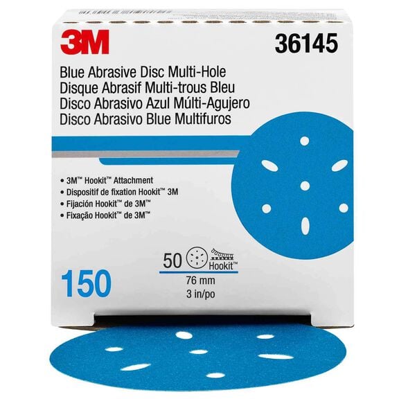 Hookit&trade; Blue Abrasive Discs, Multi-hole, 150 Grit image number 0