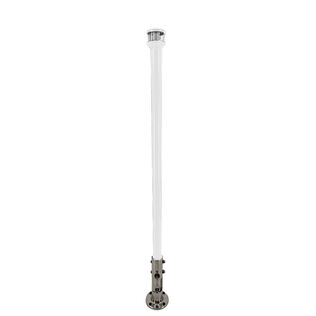 24" Manually Folding Light Post with 316 Stainless Steel Base & LTBLED12C5 Navigation Light - White