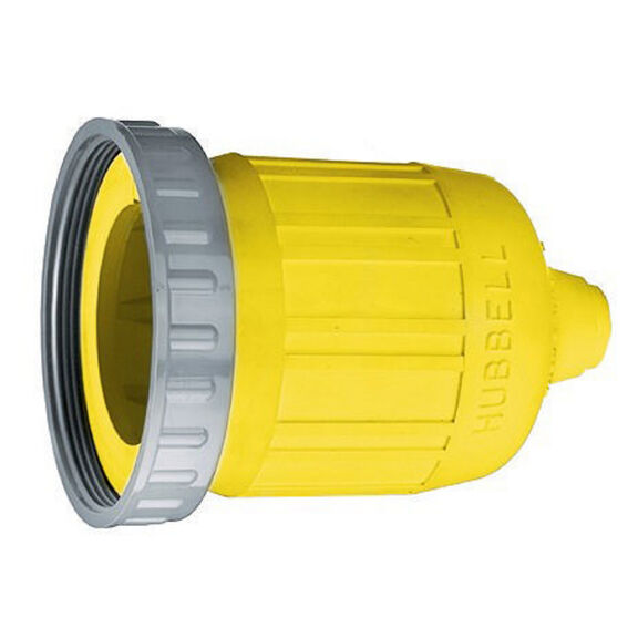 Hubbell Marine Weatherproof Connector Boot w/Ring, 30A, Yellow image number 0