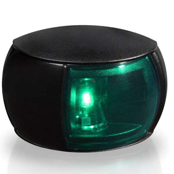Side Mount LED Starboard Navigation Light, Black Housing, 2 Nautical Miles Visibility image number 0