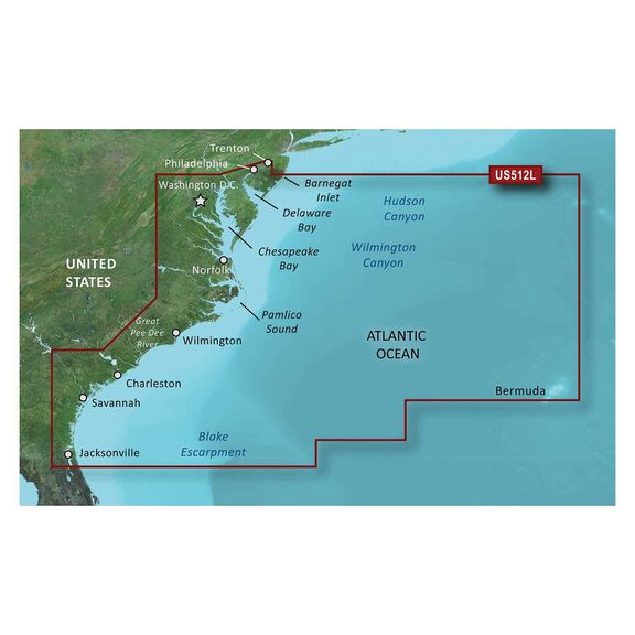 VUS512L Mid-Atlantic BlueChart g3 Vision microSD/SD Card image number 0