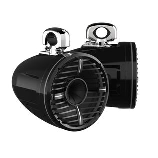 REV 12 HD Black 12" Marine Tower Speakers with XW-B Grille & RGB LED Rings (Pair)