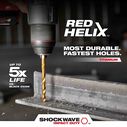 SHOCKWAVE Impact Duty&trade; RED HELIX&trade; Titanium Drill Bit Set, 10 Piece image number 2
