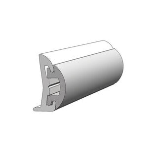 Rigid Black Rub Rail Kit, 1 1/2" x 5/8", 3 Pieces 7.5', 7.5' & 5' Lengths