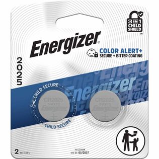 Energizer 2025 Batteries, 3V Lithium Coin Batteries, 2-Pack