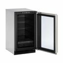 18" Stainless Glass Door Refrigerator image number 2