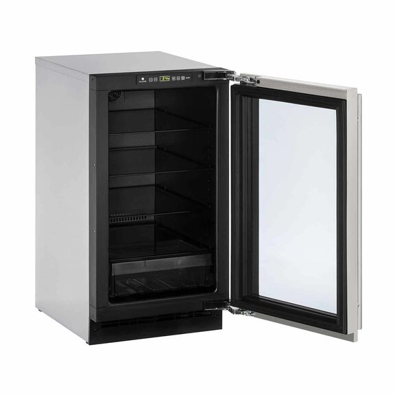 18" Stainless Glass Door Refrigerator image number 2