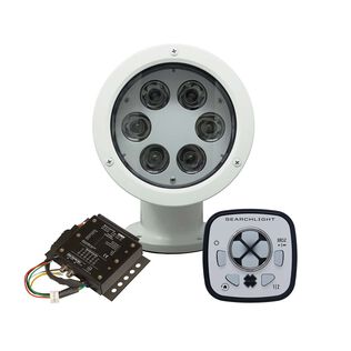 RCL-50 LED Searchlight, White, with new URC-104 Master Controller and URP-103 Wired Point Pad