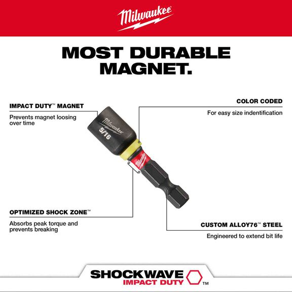 SHOCKWAVE Impact Duty&trade; 1-7/8" Magnetic Nut Driver Set, 3 Piece image number 1