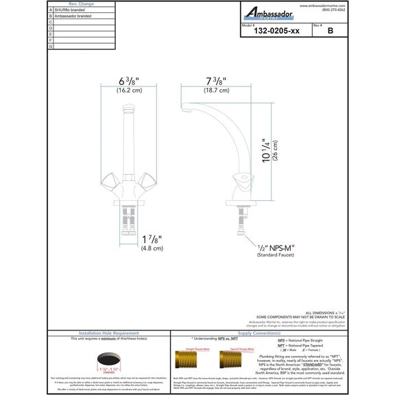 Trinidad Cast Galley/Wet Bar Faucet, Chrome image number 2