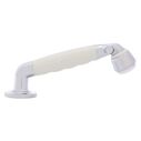 Deck-Mount Sprayer Classic Warm White Sprayer, 6' White Rubber Hose, Ultra-Low Profile Holder image number 2