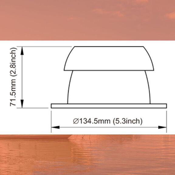 SEAFLO Plumbing Vent DC Exhaust Fan Vent Cap image number 2